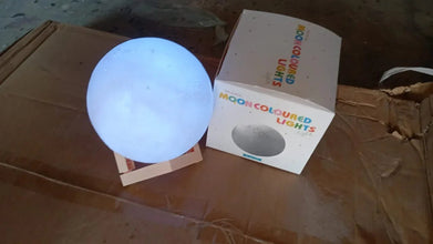 Moon Night Lamp with Plastic Stand Night Lamp for Bedroom (19 x14 Cm / 1 Pc) - justgrabit.in | Just Grab It