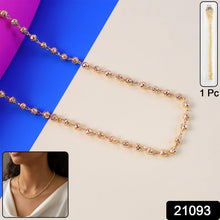 Elegant Gold - Tone Beaded Necklace Chain for Women (1 Pc) - justgrabit.in | Just Grab It