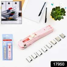 Portable Paper Clamp With 8 Pcs Clip Dispenser Handheld Paper Fast Clam (1 Set) - justgrabit.in | Just Grab It