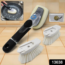 Dish Scrubber with Soap Dispenser, Soap Dispensing Dish Brush Set (1 Set) - justgrabit.in | Just Grab It