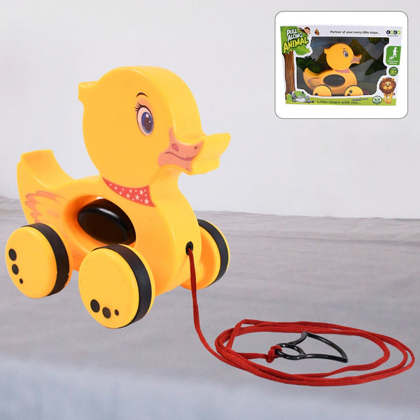 Pull Along Toy with Attractive Design, Developmental Toy for Girl Boy (Duck) - justgrabit.in | Just Grab It