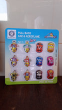 Mini Pull Back Car & Aeroplane PVC Plastic Pull Back Car Cartoon Toys (12 Pcs Set) - justgrabit.in | Just Grab It