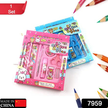 10 - Pc Stationery Set for School, Office & Gifts with Pencil, Pen, Scissors - justgrabit.in | Just Grab It