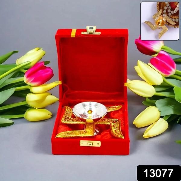 Auspicious Swastik - Base Pooja Diya - (1 Pc) - justgrabit.in | Just Grab It