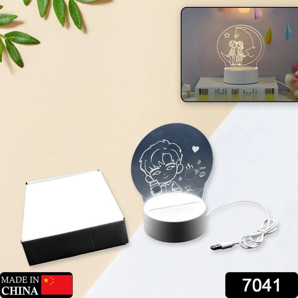 3D Led Night Light Desk Lamp Lighting Lamp Practical 3D Night Light Creative Dream Sleep Led Desk Lamp Bedroom Bedside Light - justgrabit.in | Just Grab It