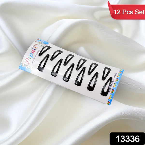 Metal Tik Tak Hair Clips (12 Pcs Set), Hair accessories - justgrabit.in | Just Grab It
