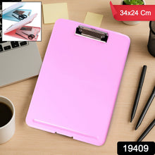 A4 Size Hard Plastic Clipboard File Folder (1 Pc) - justgrabit.in | Just Grab It