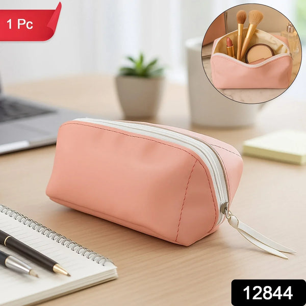 PU Leather Cosmetic & Pencil Pouch - (1 Pc) - justgrabit.in | Just Grab It