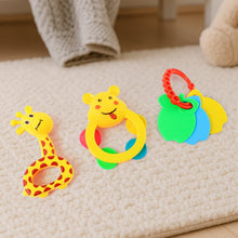 3 Pcs Set Colorful Animal Shape Baby Rattle Toy - justgrabit.in | Just Grab It