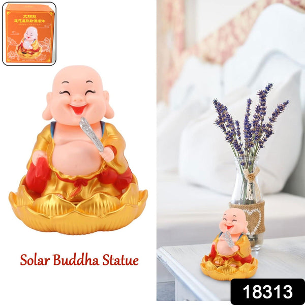 Solar Power Moving Buddha Car Ornament (1 Pc) - justgrabit.in | Just Grab It