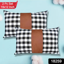 Pillow Covers, Leather & Cotton Cushion Covers (19 × 12 Inch / 1 Pair / 2 Pc) - justgrabit.in | Just Grab It