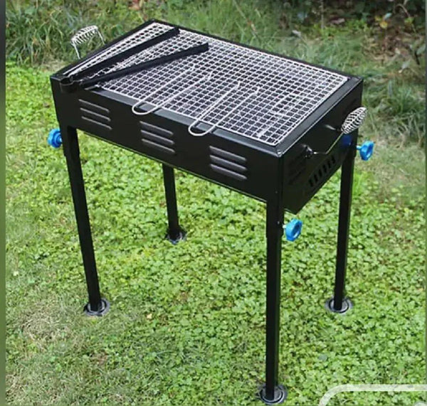 Terrace Garden Picnic Barbecue with Skewers & Wooden Handle - Justgrabit Inc.