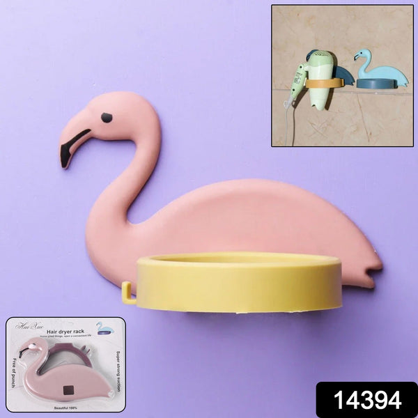 Hair Dryer Wall Mount Holder, Organiser Stand with Hooks for Bathroom Storage - justgrabit.in | Just Grab It