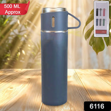 Stainless Steel Double Wall Insulated Flask Bottle With Cup (500ml Approx) - Justgrabit Inc.