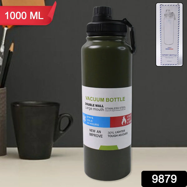 Stainless Steel Double Wall Vacuum - Insulated Drink Water Bottle (1000 ML / Mix Color) - Justgrabit Inc.