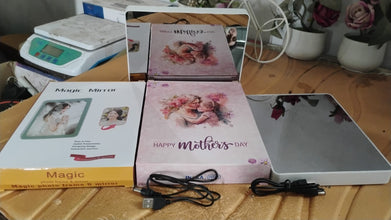 Multifunctional LED Magic Mirror with Hidden Photo Frame (1 Pc) - justgrabit.in | Just Grab It