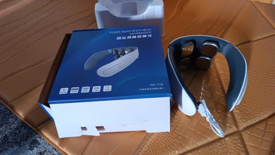 4 Heads Smart Electric Neck and Back Pulse Massager (1 Pc) - justgrabit.in | Just Grab It