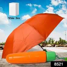 Vegetable shaped Folding Umbrella, Plastic Case Creative Fashion Folding Mini Sun Shade Rain Umbrella, Unique Umbrella, Sun & UV Protection, Cute Design (1 Pc) - Justgrabit Inc.