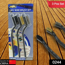 3pcs Mini Wire Brush Set (Steel / Nylon / Brass Brush) - Justgrabit Inc.