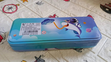 Metal Pencil Box, Pencil Case Double Compartment for Kids Stationery Compass Box, Stationery Gift for School Kids Compass, Pencil Box, Birthday Return Gift for Kids - justgrabit.in | Just Grab It