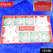 Star Station 6 Pc Glass Bowl & 2 Pc Plastic Star Snack Bowl Set (8 Pcs Set) - justgrabit.in | Just Grab It