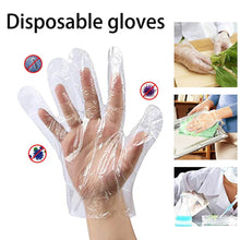 Plastic Transparent Disposable Clear Gloves (White) (100Pc) - Justgrabit Inc.