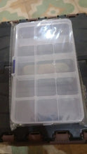 15 - Grid Clear Plastic Jewelry Organizer Box with Dividers (1 Pc) - Justgrabit Inc.