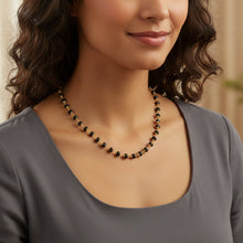 Traditional Black Beads Mangalsutra Style Necklace for Women (1 pc) - justgrabit.in | Just Grab It