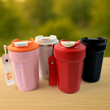 Stainless Steel Coffee Travel bottle with Lid 450 ML Approx, Tumbler (1 Pc) - Justgrabit Inc.