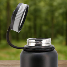 Black Stainless Steel Double Wall Vacuum - Insulated Drink Water Bottle (1000 ML) - justgrabit.in | Just Grab It