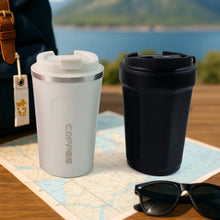 Stainless Steel Coffee Travel bottle with Lid 450 ML Approx, Tumbler (1 Pc) - Justgrabit Inc.