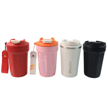 Stainless Steel Coffee Travel bottle with Lid 450 ML Approx, Tumbler (1 Pc) - Justgrabit Inc.