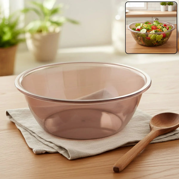 Transparent Multipurpose Mixing and Serving Bowl (25 x 25 cm, 1 Pc) - justgrabit.in | Just Grab It