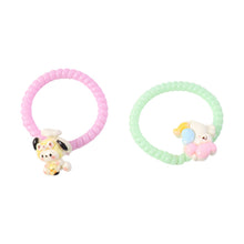 Cute Cartoon Charm Coil Hair Bands (2 Pc / Display Box) - justgrabit.in | Just Grab It