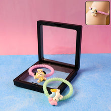 Cute Cartoon Charm Coil Hair Bands (2 Pc / Display Box) - justgrabit.in | Just Grab It