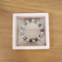 Elegant Dual - Tone Crystal Beaded Stretch Bracelet (1 Pc) - justgrabit.in | Just Grab It