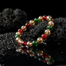 Multicolor Glossy Bead Stretch Bracelet (1 Pc) - justgrabit.in | Just Grab It