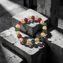Multicolor Glossy Bead Stretch Bracelet (1 Pc) - justgrabit.in | Just Grab It