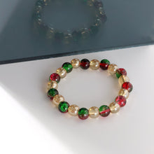 Multicolor Glossy Bead Stretch Bracelet (1 Pc) - justgrabit.in | Just Grab It