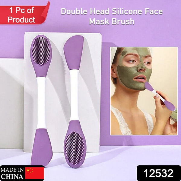 Double - Headed Silicone Mask Brush – Facial Cleansing & Mask Application Tool (1 Pc) - Justgrabit Inc.