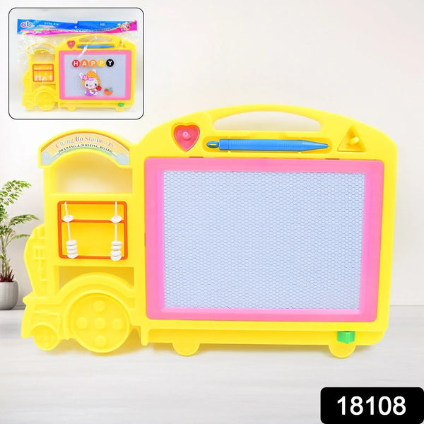 Bus Shape Drawing & Writing Slate Board for Kids (1 pc / 32 × 21 Cm) - Justgrabit Inc.