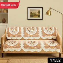 Elegant Floral Sofa Protector Runner - (Set / 132x28 Inch) - justgrabit.in | Just Grab It