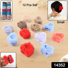 Small Hair Claw Clips, Plastic Fluffy Hair Claw Hair, Hair accessories (12 Pcs Set) - justgrabit.in | Just Grab It