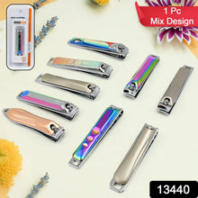 Stainless Steel Folding Portable Large Nail Clippers with Nail File (1 Pc / Mix Design) - justgrabit.in | Just Grab It