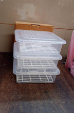 Plastic Food Storage Containers with Removable Drain Tray and Lid (3 Pcs Set) - justgrabit.in | Just Grab It