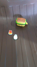 Plastic Burger Shape Small Size Double Hole Sharpener With Eraser (1 Set) - justgrabit.in | Just Grab It