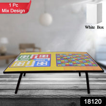 Foldable Multipurpose Mix Design Games Table Board || Bed Study Table (48 × 28 Cm / 1 Pc)   - justgrabit.in | Just Grab It