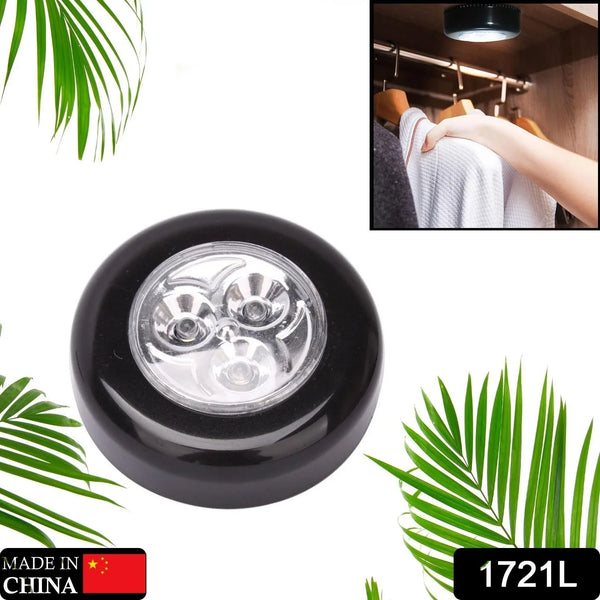 3 LED CORDLESS STICK TAP WARDROBE TOUCH LIGHT LAMP (1 Pc) - justgrabit.in | Just Grab It