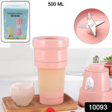 Foldable Electric Juicer, Portable Blender Stainless Steel 6 Blades (500 ML) - Justgrabit Inc.