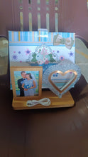 Heart Shape Cystal Led Lamp & Photo Frame Night Lamp | Wedding Gift | love couple - justgrabit.in | Just Grab It